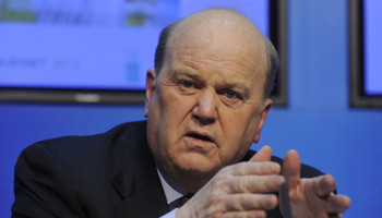 The Two Ronnies? Ministers Micheal Noonan and Brendan Howlin outlined the Irish budget for 2012 but who really pulls the strings?