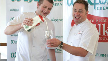 Chefs Neven Maguire and Phelim Byrne prepared a selection of signature dishes using seasonal local produce during the fair