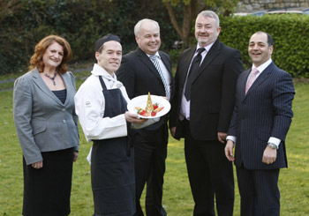 Irene Collins, MD, EIQA; Anthony Lavelle; Martin Roper, technical director, EIQA; Paul Norton and Chris Sandford, founder, Culinary Ability Awards