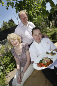 Pictured with Neven Maguire are Hylda Adams, Bord Bia and Henry Burns, IFA Sheep Committee