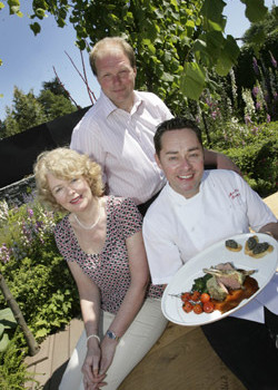 Pictured with Neven Maguire are Hylda Adams, Bord Bia and Henry Burns, IFA Sheep Committee