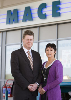Retailers  Paul and Mary Hogan outside their 1,500 sq ft Mace in Ennis,  Co Clare