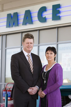 Retailers  Paul and Mary Hogan outside their 1,500 sq ft Mace in Ennis,  Co Clare