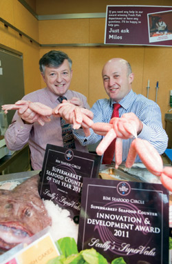 Good catch: Eugene Scally, Scally’s SuperValu, Clonakilty, and Donal Buckley, Quinlan’s Kerry Fish in Tralee were both endorsed by BIM