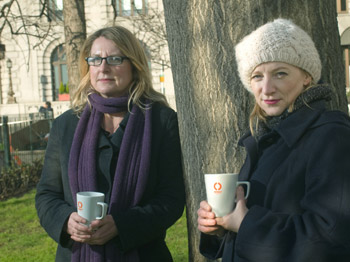 Anne MacCaig, CEO Cafédirect (right) and  Siofra Campbell, chairman, Bewley’s