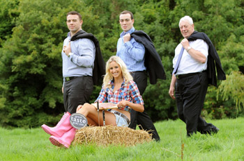 Model Aisling Cronin with Edward Horgan, Paul Horgan and Michael Horgan celebrating Horgan&rsquo;s Delicatessen Supplies recent win at The Great Taste Awards