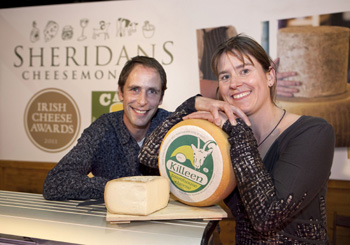 Kevin Sheridan from Sheridan’s Cheese with Supreme Cheese Winner 2011, Marion Roeleveld, Killeen Farmhouse, Co. Galway