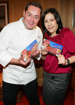 Neven Maguire and Sarah Peak, head of marketing at Breeo Foods