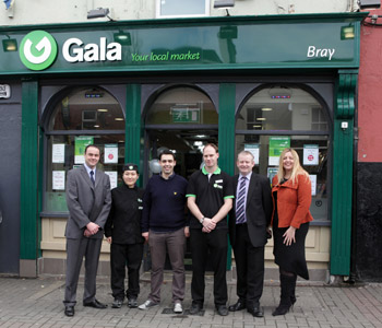 At the opening of Gala, 36A Main Street, Bray were Gala regional manager Tom Hardiman, deli manager Catherine Du, owner Alastair Mc Donald, staff member Ken Davis, Liam Murphy of H Murphy & Co and Denise Lord of Gala head office