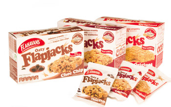 Flahavan’s has relaunched its oaty flapjack range with two new varieties, Original and Cranberry, and a new improved Choc Chip recipe