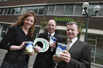 Eileen Bentley, small business manager, Bord Bia, Vincent Cleary, MD Glenisk, Trevor Sargent, Minister for Food and Horticulture