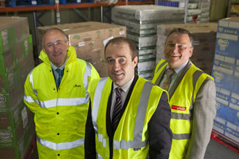 Marking the launch of the group’s centralised chill facility at the Swords based warehouse is Claude Tonna Barthet, customer operations director, ADM Londis plc; Stephen O’Riordan, CEO, ADM Londis plc and Mark Boulton, director, Norbert Dentressangle Logistics Ireland