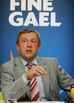 Fine Gael’s Michael Creed at the launch of the party’s Fair Trade Bill which would ban unfair retail practices