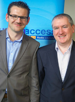 Brian McCarthy, national sales director, UTV Radio Solutions with Al Dunne, MD of Unique Media at the launch of UTV Radio Solution's 'Urban Access Panel' research