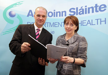 Dr. Tony Holohan, chief medical officer and chairman of the National Substance Misuse Strategy Steering Group, with Minister of State with responsibility for Primary Care and Drugs Strategy, Roisin Shortall at the launch of the report of the National Substance Misuse Strategy Steering Group