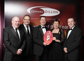 Ciaran Lewis and Andy O’Hara (Edward Dillon), Siobhan O’Keeffe and Padraig Doran (SuperValu St Aidan’s Shopping Centre, Wexford) and Brendan Macken (Musgrave)