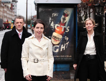 Eamonn McKay, Print & Display, Anne Hogan, Bulmers Light brand manager, and Clare Connolly, Young Euro RSCG