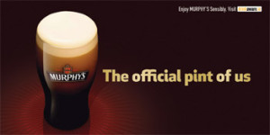 The new ‘Official Pint of Us’ campaign aims to build on Murphy’s strong heritage and brand loyalty within the Cork area