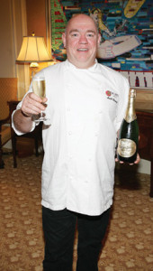 Mark Edwards, head chef of the Nobu Group with one of the main sponsors of the Nobu Ball, Irish Distillers Perrier Jouet