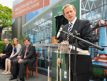 The Taoiseach Enda Kenny at the announcement of the Midleton distillery expansion in May