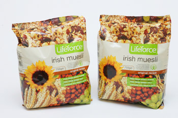 << Lifeforce Original Irish Muesli is made from the finest Irish grown cereals and specially selected nuts and fruits, and is high in complex carbohydrates, fibre and other nutrients