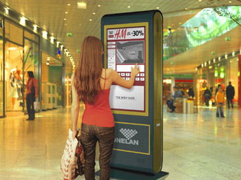 Touch-screen solution from Osmosis: Digital signage interactivity in a c-store could include customers entering competitions, completing surveys or joining a loyalty programme on-screen