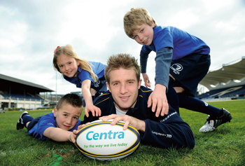 Leinster and Ireland star Luke Fitzgerald and friends were on hand to help Centra kick off its rugby summer camps for the second year