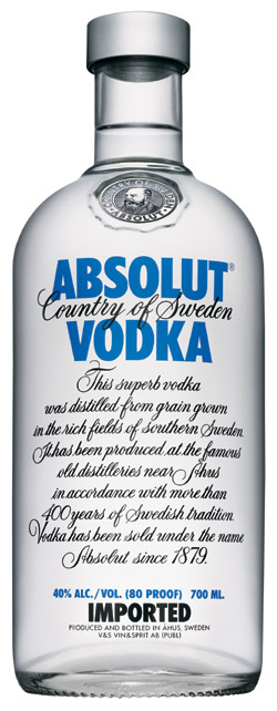 Absolut Vodka is the number one brand of premium vodka worldwide