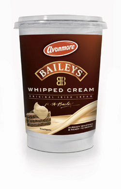 Avonmore Freshly Whipped Bailey’s Cream has all the convenience of Avonmore Whipped Cream and the unmistakable taste of Baileys