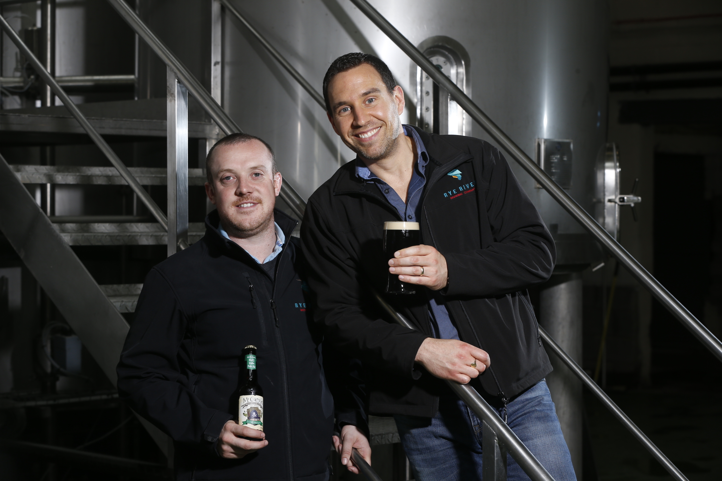 Alan Wolfe and Niall Phelan, joint co-founders of The Rye River Brewing Company