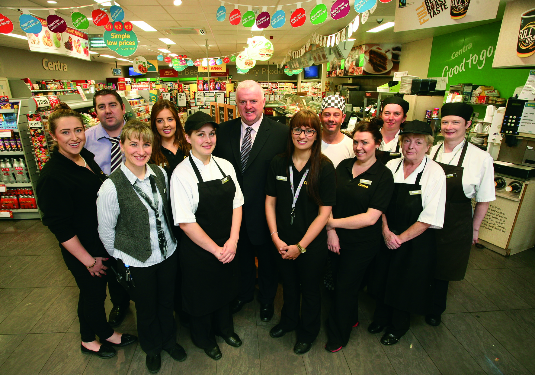 Owner of Centra Ratoath, Paul Sweeney, with his staff