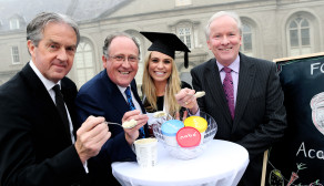 At the Food Academy Conference at Royal Hospital Kilmainham today are (l-r) Aidan Cotter CEO Bord Bia, Martin Kelleher MD SuperValu, Vincent Reynolds, Chairperson of the LEO Network and Supplier Rachel Nolan, Nobó