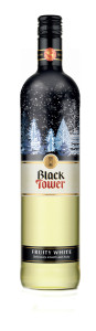 A specially designed and highly eye catching Winter Wonderland scene will feature on Black Tower Fruity White