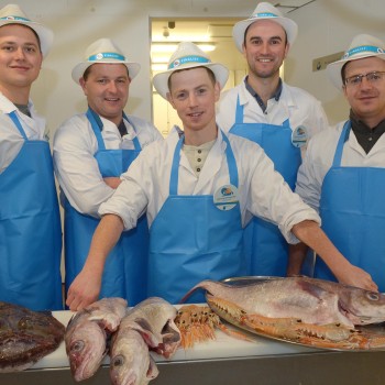 The five finalists in BIM’s Seafood Development Centre, Clonakilty for the Young Fishmonger of the Year 2015: Mateusz Kowalik, Doran’s on the Pier, Howth, Co. Dublin; Gerard Collier, Fisherman’s Catch, Clogherhead, Co Louth; Gary Quinn, Stephen’s Fish Market, Mullingar, Co. Westmeath; Stevie Connolly, Connolly’s Fish Company, Rathmines, Dublin 6 and Neil Turner, Cavistons Food Emporium, Glasthule, Co. Dublin