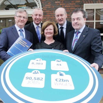 Tim Fenn (chief executive, Irish Hotels Federation) Tom O'Brien, chairperson, Licensed Vintners Association; Evelyn Jones, National Off-Licence Association; Gerry Rafter, president, Vintners Federation Ireland; and Padraic Og Gallagher, president, Restaurants Association of Ireland at the launch of ‘Support Your Local’
