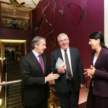 Aidan Cotter, CEO Bord Bia and Minister Tom Hayes TD pictured with Sinead Gilchrist from Mannings Bakery at Bord Bia's 5th annual Small Business Open Day