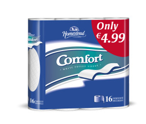 The Homestead Comfort 16 Roll (RRP €4.99) delivers a quality product at a very competitive price