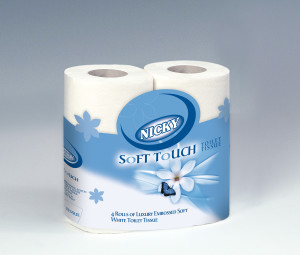 Nicky Soft Touch two ply toilet tissue offers quality and value