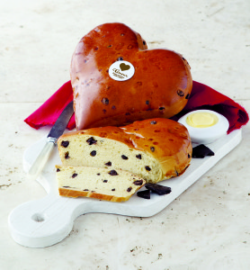 L’Amour, a love heart shaped buttery brioche with chocolate chips was launched in-store for a limited time period of two weeks
