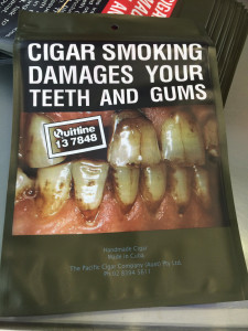 An example of the type of cigarette packaging used in Australia at present