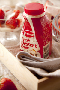 Avonmore Fresh Dessert Cream can be poured straight from the bottle over summertime treats