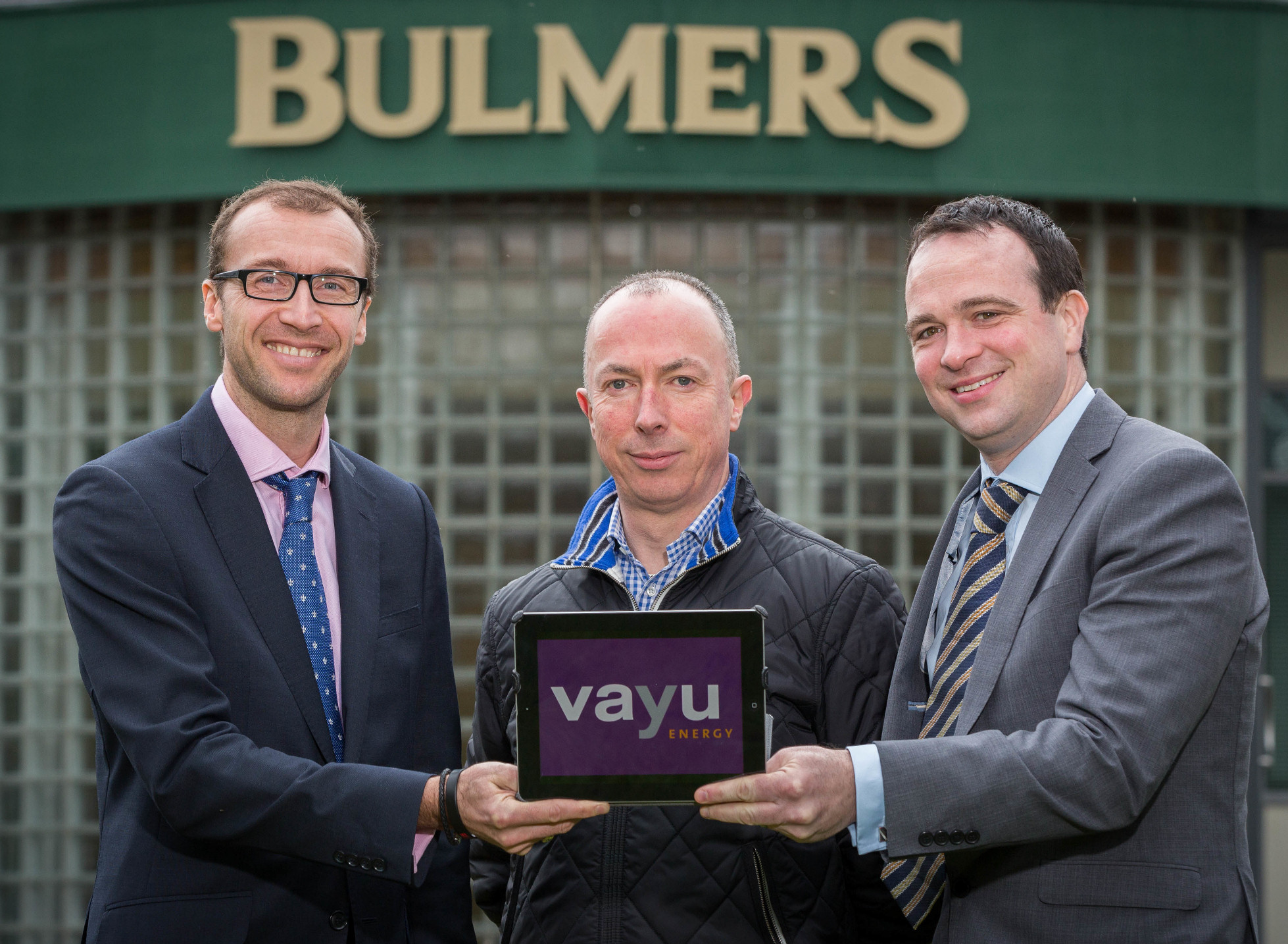 Simon Firth, head of energy services at Vayu; Denis Cronin, head of energy procurement at C&C Group; and Stephen Behan, energy specialist at Vayu