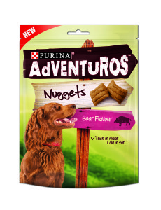 The Purina Adventuros range reacts to the pet shoppers who are looking for more variety in indulgent snacks with flavours from Boar to Venison