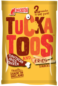 Tuckatoos is launching with two taste combos; Tuckatoos Sausage & Rasher and Tuckatoos Southern Fried Chicken and Fries