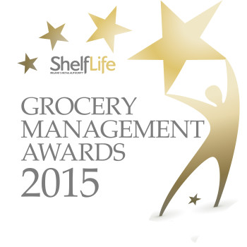 Logo for 2015 ShelLife Grocery Management Awards. Awarding excellence in the grocery retail industry.