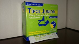 Tipol’s Junior variety comes in 250mg sachets