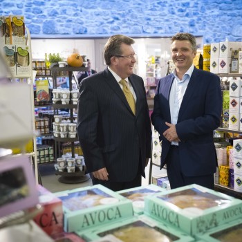 Left, Donal O’Brien, president of Aramark's Irish operations, and Simon Pratt, Managing Director of Avoca