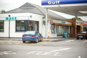 The site combines a Gulf Oil forecourt, Mace Shop and Deli Café and Hot Rods fast food outlet
