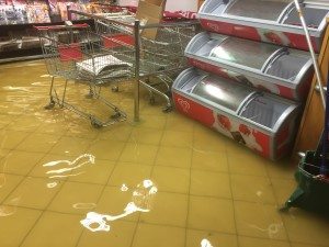 Doran’s SuperValu was not open to the public the day after the flooding took place – the first time in 33 years the shop had to be shut for a full day