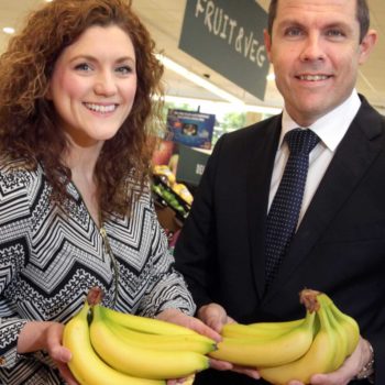 Emma Hunt-Duffy, Fyffes' sales and marketing manager and Ciaran McGarrigle, buying director, Aldi